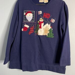 Christmas Sweatshirt Sz Large Bobbie Brooks